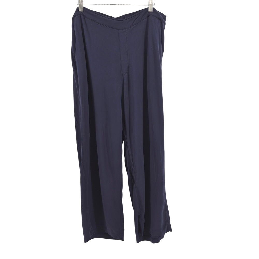 Navy Blue Wide Leg Lounge Pants Elastic Waist Comfortable Casual Size‎ XL Work